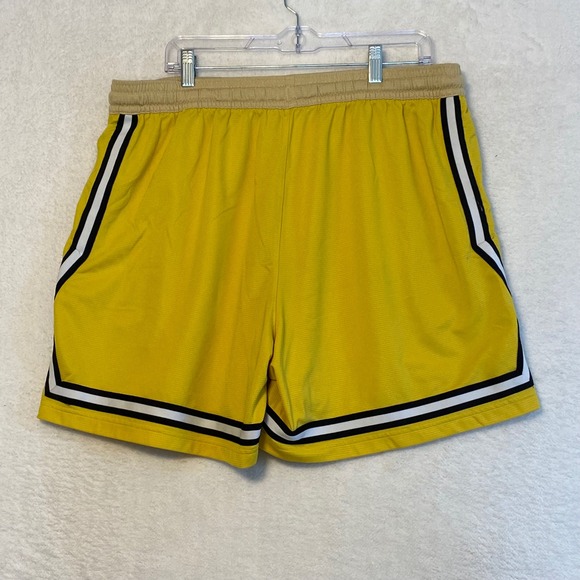 Nike Dri-Fit Basketball Shorts Yellow Athletic Gym Workout Men's XXL - Picture 7 of 7